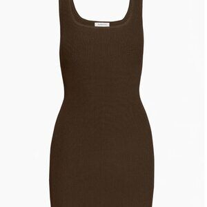Aritzia sculpt knit squareneck mini dress
